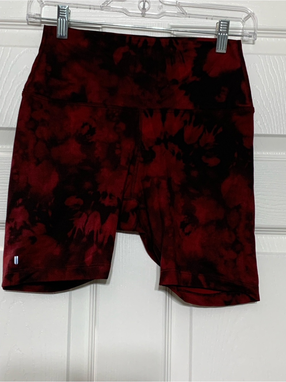 NOBULL Red & Black Tie-Dye Athletic Shorts